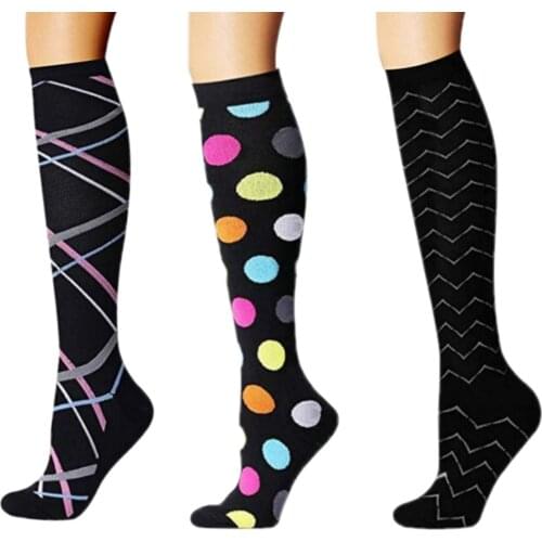 Compression Socks Fit for Rugby Basketball Yoga for varicose veins pregnancy edema Medical Nursing High Stockings EU 35-46