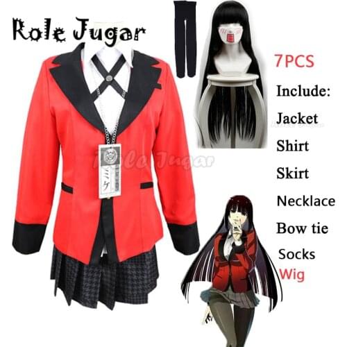 Anime Cosplay Yumeko Jabami Costume School Uniform Compulsive Gambler Yomoduki Runa Costumes For Women Girls Halloween