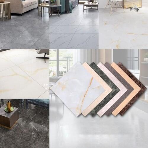 Hot Marble Floor Stickers Self Adhesive Waterproof Bathroom Stickers Paper Kitchen Living Room Decor Non Slip Floor Decoration