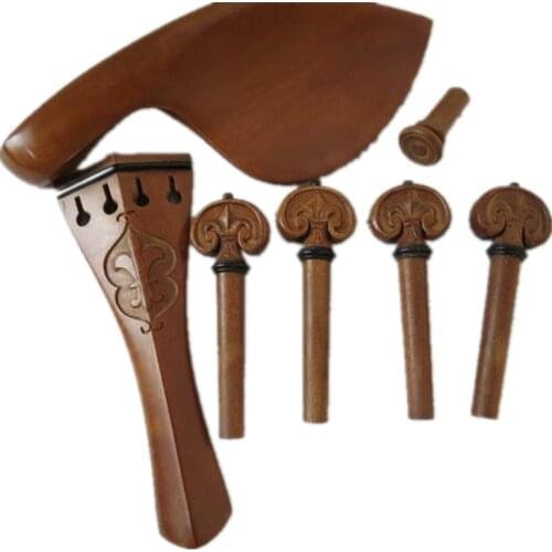 Best 1sets 4/4 violin carved parts,nice Jujube parts,fine workmanship,music part