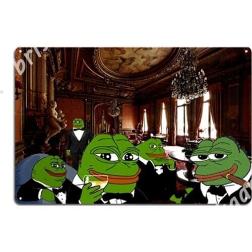 Based Pepe The Frogs Metal Signs Plaques Designing Bar Cave Club Party Tin sign Posters