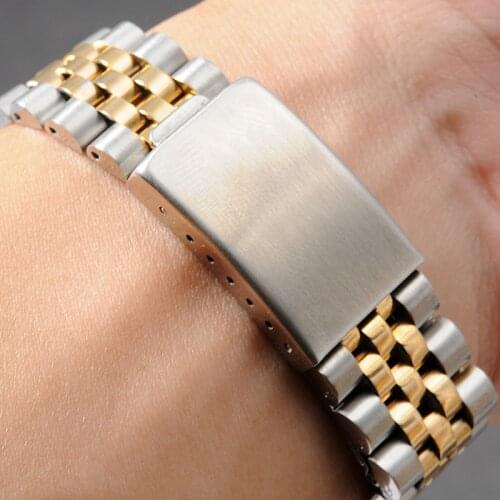 Metal Watchband For ROLE DATEJUST DAY-DATE OYSTERPERTUAL Fold Clasp Strap Watch Accessories Stainless Steel Watch Bracelet Chain