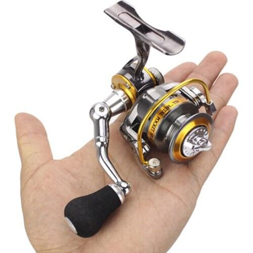 MINI Type Fishing Reel Spinning Wheel 4 Bearings 5.0: 1 Metal Fish Reel Exquisite Spinning Reel Fishing Gear Outdoor Tools