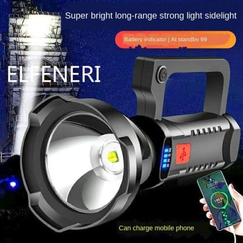 ED Rechargeable Flashlight Strong Light Outdoor Ultra Bright Long Range Portable Searchlight with Power Bank Linterna Recargable