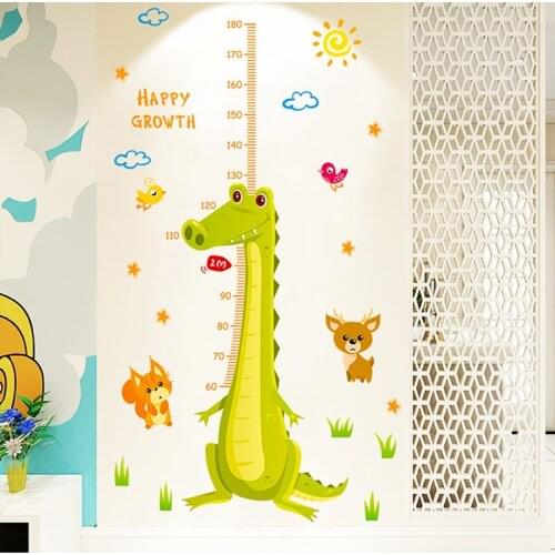 Cartoon Height Measuring Wall Sticker for Childrens Room Growth Chart Nursery Room Self-adhesive Decorative Sticker