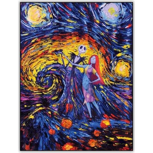 The Night Before Christamas Abstract 5d DIY Diamond Painting Starry Night Full Drill Square Diamond Art Mosaic Embroidery Kit