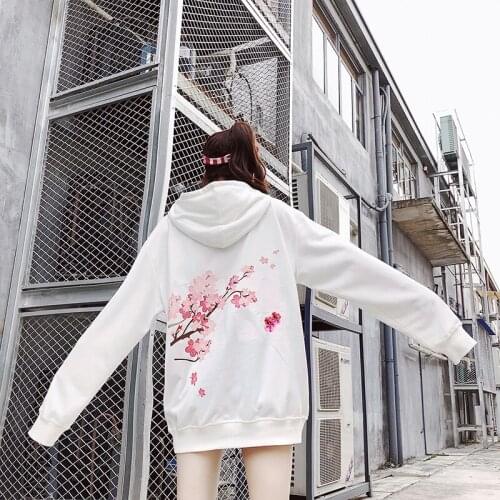 Newautumn/winter hip-hop girl loose-fitting lovers hoodie 2018