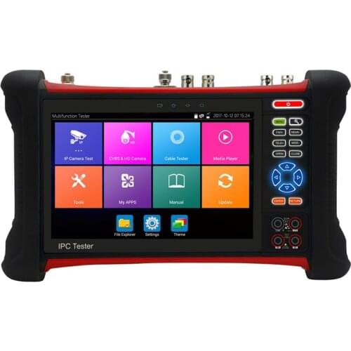 NEW 7" IPC CCTV Tester Monitor Digital Multimeter TDR cable test H.265/H.264/CVI/TVI/SDI Analog/4K IP Camera Tester X7-MOVTADHS