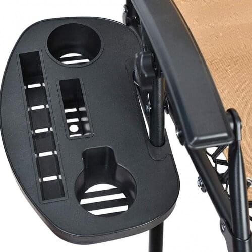 Reclining Chair Cup Holder Plastic Foldable Chair Side Clip Lounger Clip Portable Desk Drink Holder Tray for Camping Picnic 2021