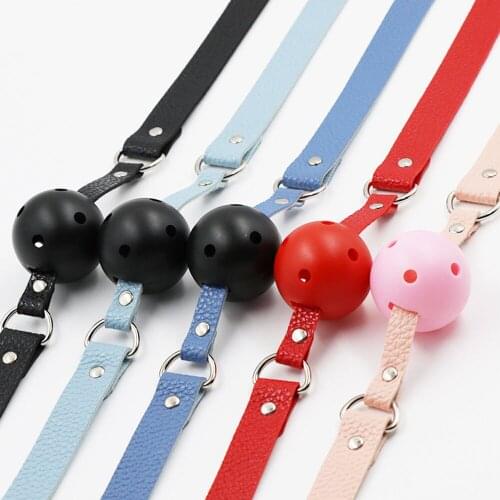 Couple Silicone Gag Ball BDSM Bondage Restraints Open Mouth Breathable Sex Ball Harness Strap Gag Sex Toy for Women Accessories
