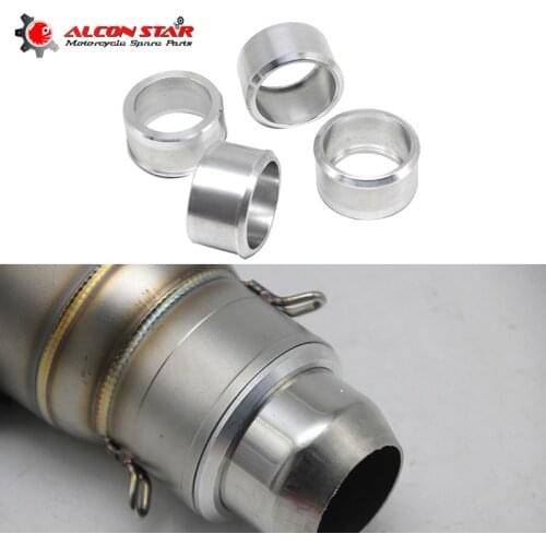 Alconstar 60mm to 51mm Convertor Adapter ALUMINUM Motorcycle Exhaust Connector Motorbike Connecting Link Down Pipes