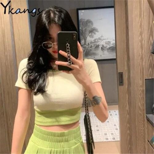 Word Shoulder Sexy Knitted Top Women High Waist Baggy Split Fork Wide Leg Pants Korean Style Streetwear Y2k Trouser Suits Female