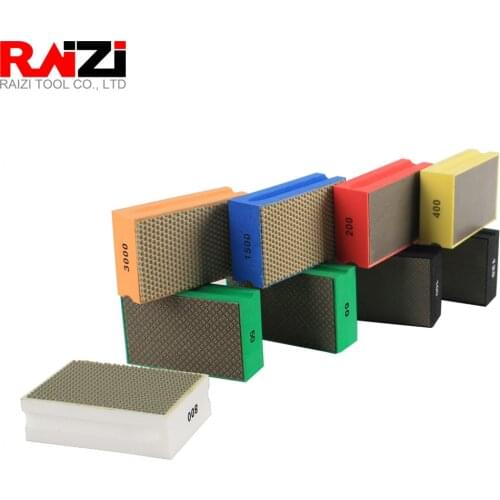 Raizi Hand Polishing Pads Electroplated/Resin Diamond Polishing pads for Granite, Marble, Glass and Concrete Abrasive Pads