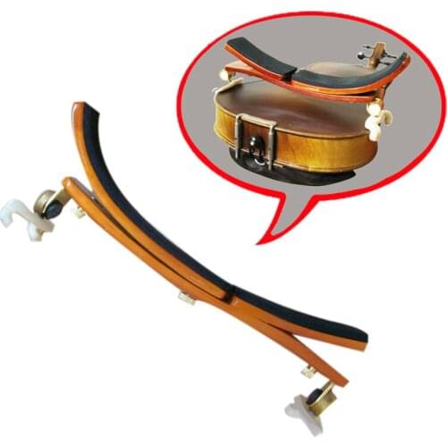Violin Shoulder Pad Multi-Position Adjustable Maple Shoulder Pad German Style Violin Shoulder Pad for 3/4-4/4 Violin or 14 inch