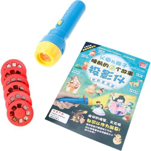 Fairy Tales Sleeping Story Light Projector Flashlight Toys Kids Educational Toy