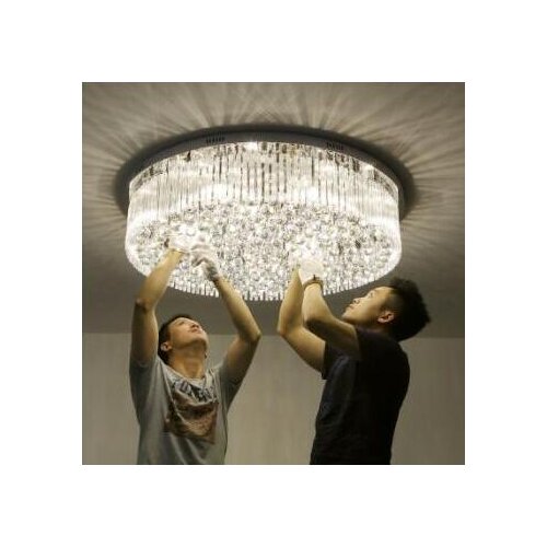 Living room lights crystal lamps round ceiling lamps modern simple bedroom lights warm hall lights restaurant lights lamps led