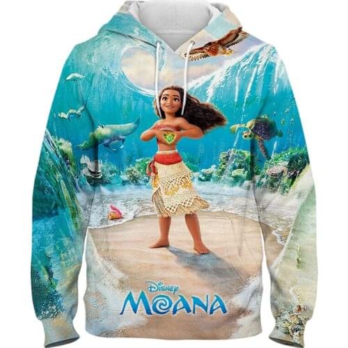 Moana Hoodies 3D Print Men Women Children Fashion Long Sleeve Pullover Sweatshirts Boy Girl Kids Casual Cool Cartoon Anime Coat