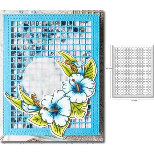 Customized Dies Lattice Background Frame Metal Cutting Dies Scrapbooking Embossing Fustelle Paper Card Making Craft Stencil Dies