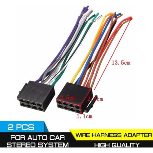 Universal Car Stereo System Wire Harness Adapter Connector Cable Radio Wiring Connector Plug For Auto