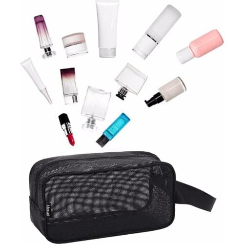 Waterproof portable mesh man toiletry kit women cosmetic organizer pouch High quality Travel wash bags makeup Storage bag