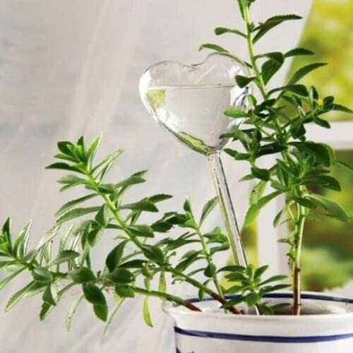 1pcs New Automatic Flower Watering Device Plant Waterer Self Watering Globes Bird Shape Hand Blown Clear Glass Aqua Bulbs