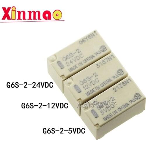 1Pcs OMRON G6S-2 DC5V/12V/24V PCB Mount 2-pole 8Pin Mini Signal Switch Relay