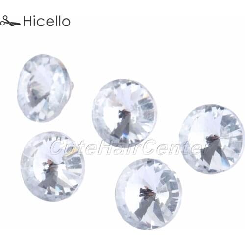 10pcs Crystal Upholstery Nails Button 14mm Glass Diamond Tacks Pins Knot Sewing Sofa Furniture Decoration Hicello