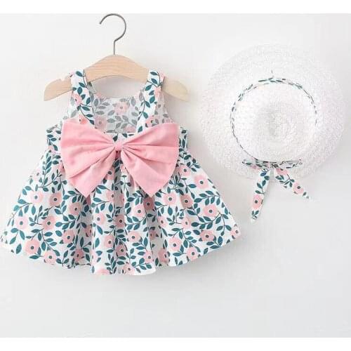 2021 New Toddler Kids Baby Girls Dress Cotton Print Casual A-line Dress Party Princess Girl Baby Clothes Outfits For 0-24M