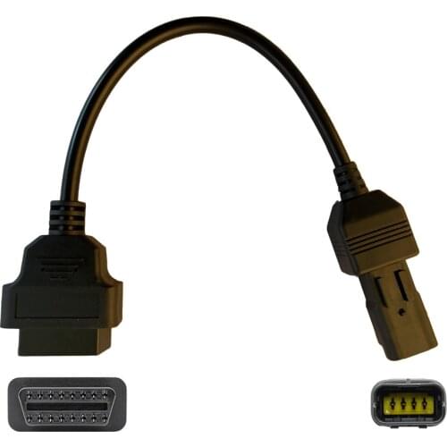 4 To 16 Pin OBD Adaptors Motorcycles Diagnostic Cable OBD2 Extension Connectors For Ducati Monster Hypermotard