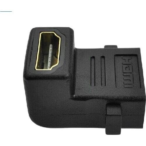 500pcs/lot HDMI Female to HDMI Female Angle of 90 degrees wall Adapter connecter High Quality