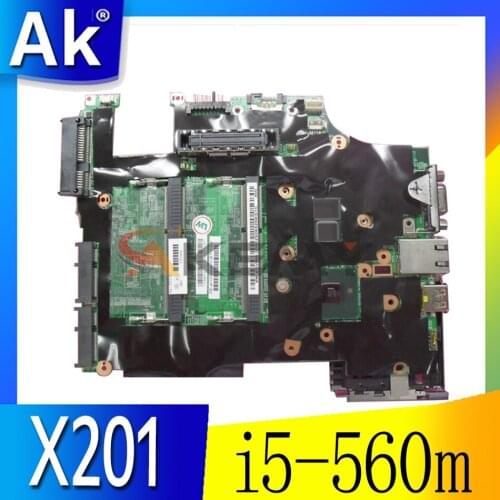 Akemy original Main board for Lenovo Thinkpad X201 Laptop Motherboard FRU 04W0300 i5-560m QM57 Full tested