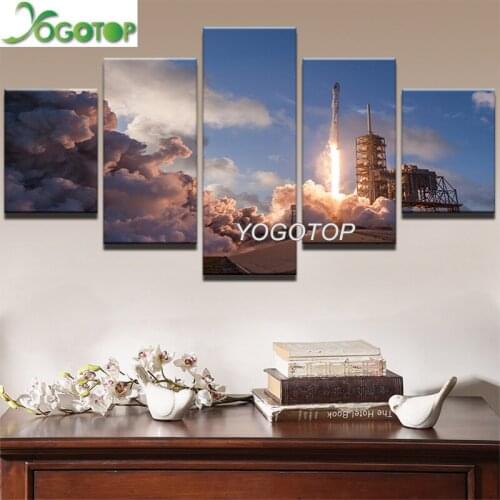 DIY Diamond Painting Flame Emission Landscape 5D Full Drill mosaic Diamond Embroidery Handcraft Kit Home decor 5 Panel ML1040