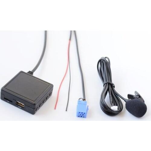 Biurlink Car Microphone Call Handsfree Adapter Bluetooth 5.0 Wireless AUX input USB Audio Cable for Smart Fortwo 450 Radio MP3