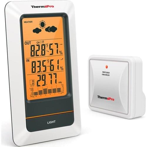 Thermometer TP67A Wireless 100M Indoor & Outdoor Thermometer And Hygrometer Weather Staion With Weather Forecast