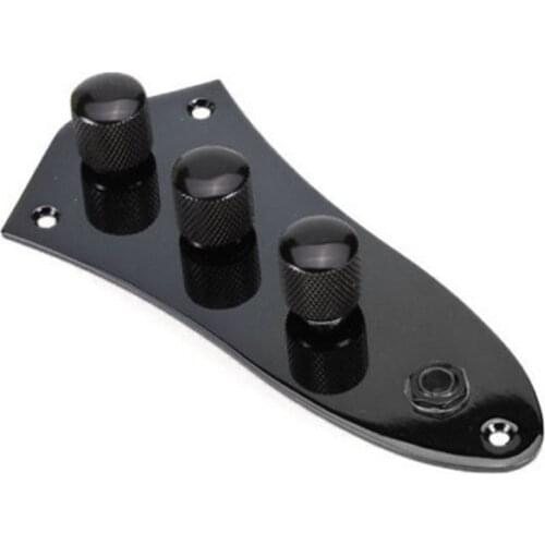 Black Prewired Loaded Guitar Control Plate Fr Fender Jazz Bass Parts Replacement