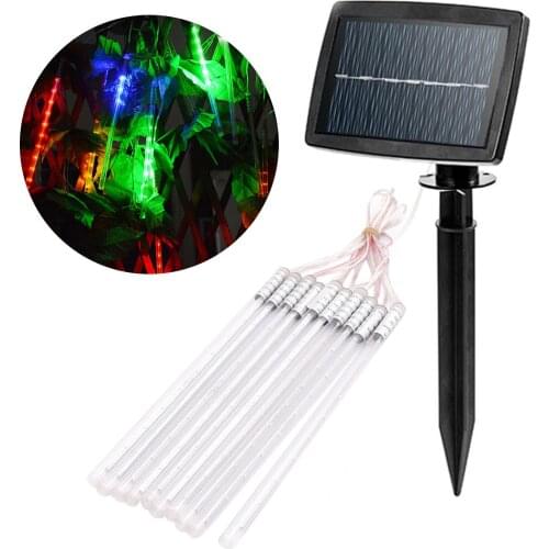360 Leds Solar Meteor Decorative Lamp String Outdoor Garden Courtyard Decoration 10 Tubes Waterproof Christmas solar Lights