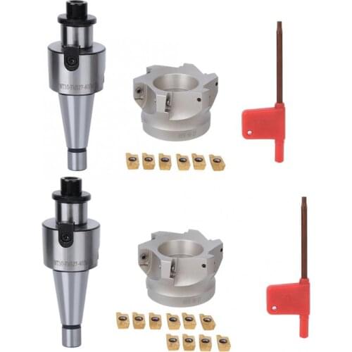 NT30-FMB27 Collet Chuck Holder + BAP400R-80-27 6 Flute CNC Right Angle Face Milling Cutter + APMT1604 Inserts Machine Tools Kit