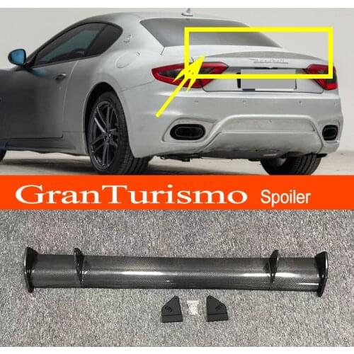 For Maserati Gran Turismo Real Carbon Fiber GT-style Car-styling Sporty Rear Trunk Wing Spoiler