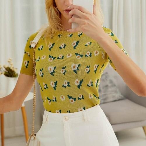 Женские трикотажные футболки Eillysevens China At AliExpress