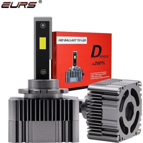 EURS M10 Car Headlight D1S D2S D3S LED Canbus Headllamp 90W 10000LM 12V 6000K Auto LED Headlamp D4S D5S 200%brighter Car Lights