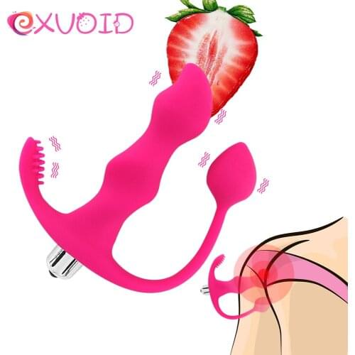 EXVOID Silicone Butt Plug Prostate Massager Sex Shop Anal Beads Vibrator Adult Products Anal Vibrator Smooth Sex Toys for Women