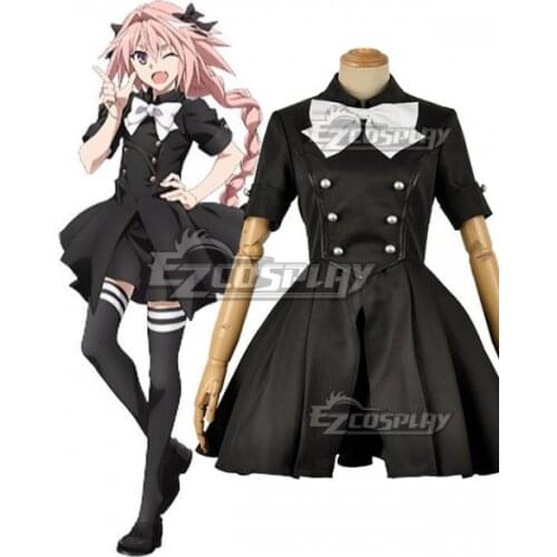 Fate Apocrypha Rider Of Black Astolfo Epilogue Event Dress Black Party Girls Dress Halloween Adult Gift Cosplay Costume E001