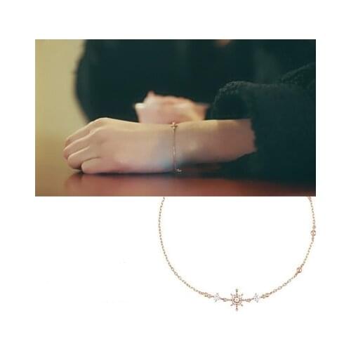 Kim Go Eun same bangle snow shape Bracelet Korea Simple Gift femme mujer jewelry TV drama