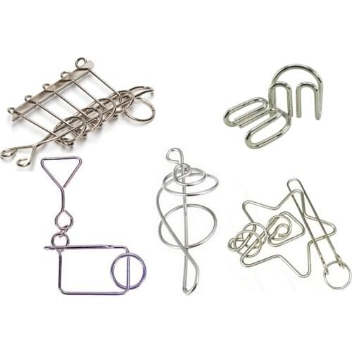 Classic Metal Wire Puzzle Magic Brain Teaser Puzzles Game Toys for Adults Children