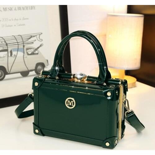 New Leather Small Square Crossbody Bag Women Handbags Fashion Diamond Party Evening Bag Portable Ladies Shoulder Messenger Bags