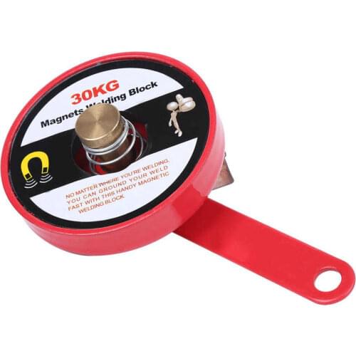 Magnet Welding Block Magnetic Grounding Positioner Clamp Red Alloy Steel 30kg Suction Welding Tool Accessories