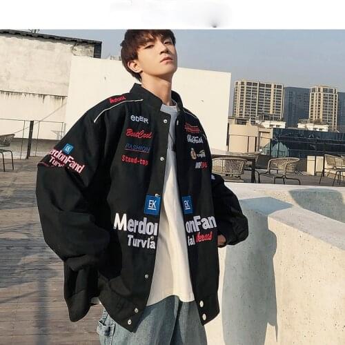 Men Oversized Streetwear Baseball Jackets 2020 Mens Harajuku Hip Hop Japan Style Windbreaker Male Korean Casual Jacket