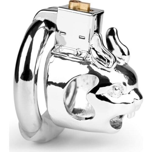 BESTCO Male 18+ Mini Chastity Cage Stainless Steel Male Chastity Device Cock Rings Penis Lock Bondage Erotic Adult BDSM Sex Toys