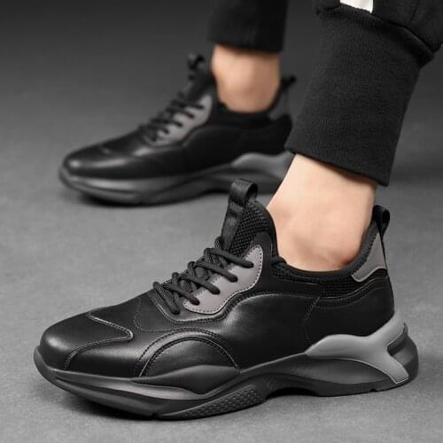 2021 new Mens casual shoes fashion genuine leather sneakers man sports shoes male outdoor men Cow leather walking shoes