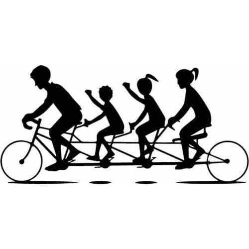 Car Stickers Amazing Bicycle Quad Bike Funny Shadow Bicycle Creative PVC Car Stickers Decorative Decals Black/white,18cm*9cm